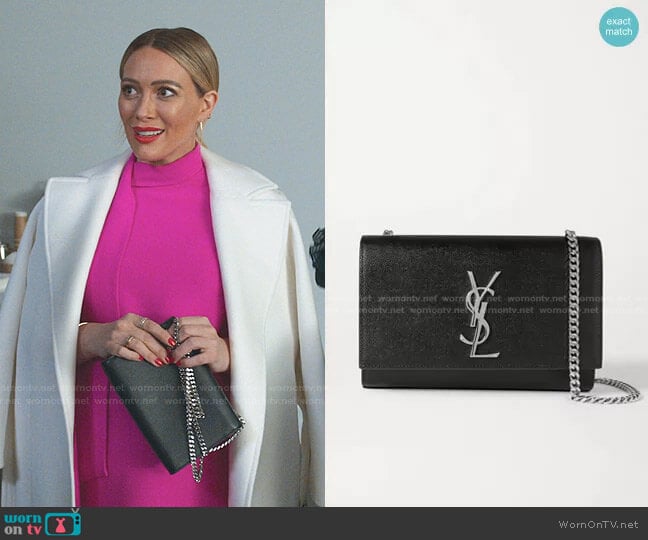 Saint Laurent Kate Shoulder Bag worn by Kelsey Peters (Hilary Duff) on Younger