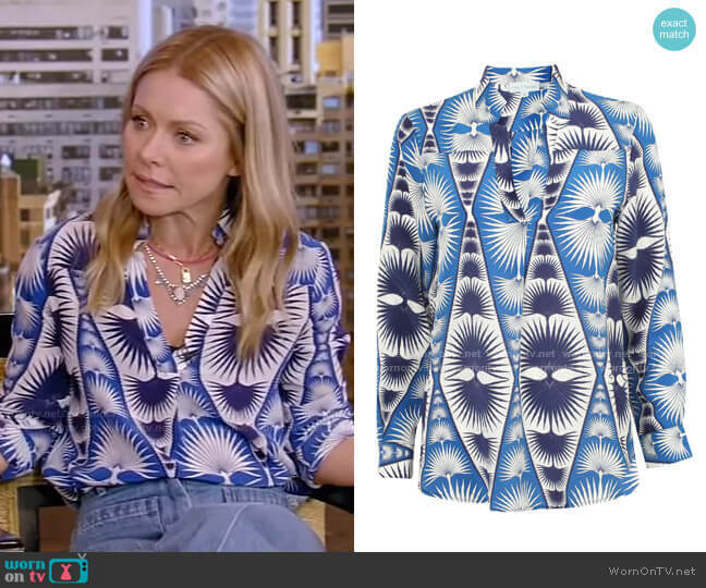 Lotty B Kim Blouse worn by Kelly Ripa on Live with Kelly and Mark