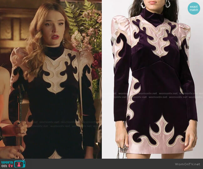 Zimmermann Ladybeetle Mystic Mini Dress worn by Kirby Anders (Maddison Brown) on Dynasty