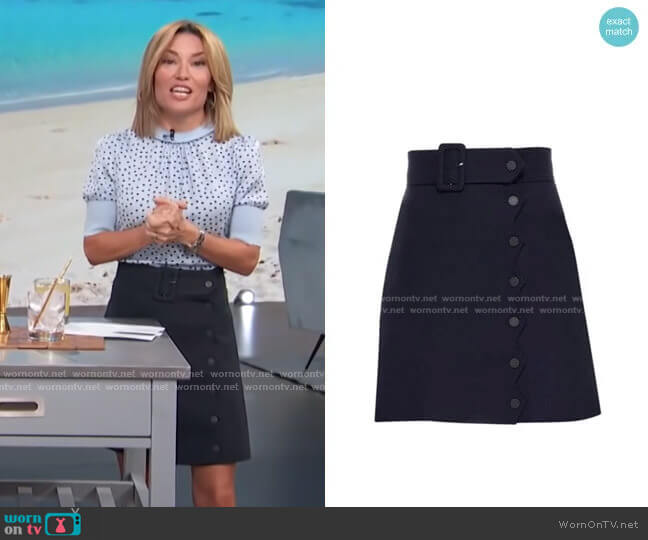 Sandro Laurene Skirt worn by Kit Hoover on Access Hollywood