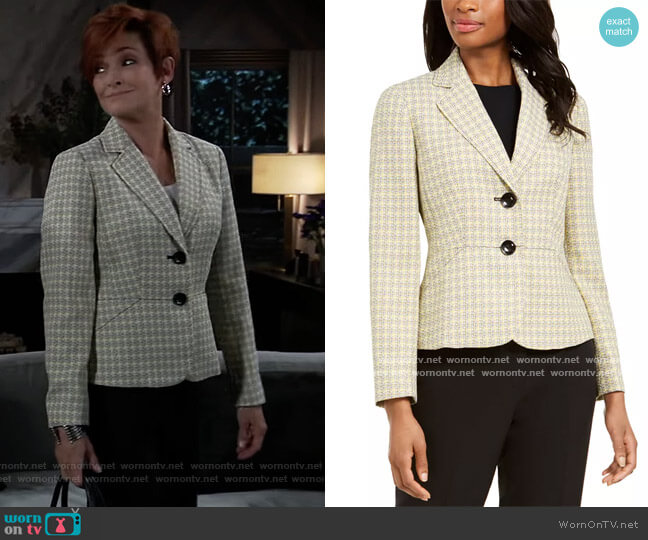 Le Suit Tweed-Jacket Pants Suit worn by Diane Miller (Carolyn Hennesy) on General Hospital