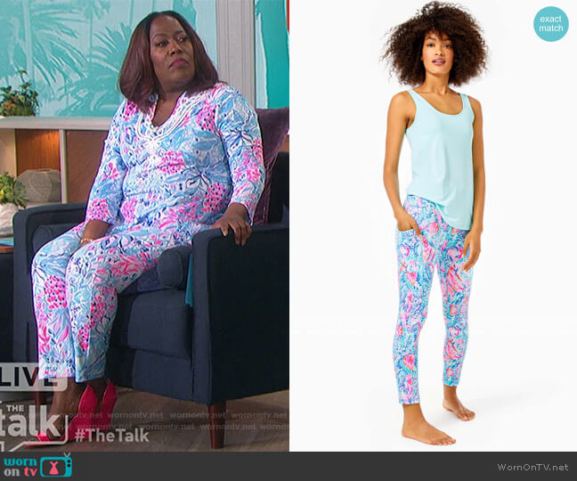 Lilly Pulitzer High Rise Weekender Midi Legging worn by Sheryl Underwood on The Talk