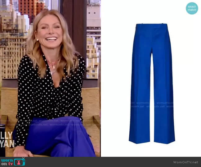 Aleksandre Akhalkatsishvili Low Waist Trousers worn by Kelly Ripa on Live with Kelly and Mark