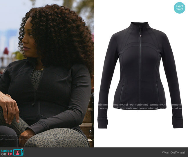 Lululemon Define panelled performance jacket worn by Lola Carmichael (Simone Missick) on All Rise