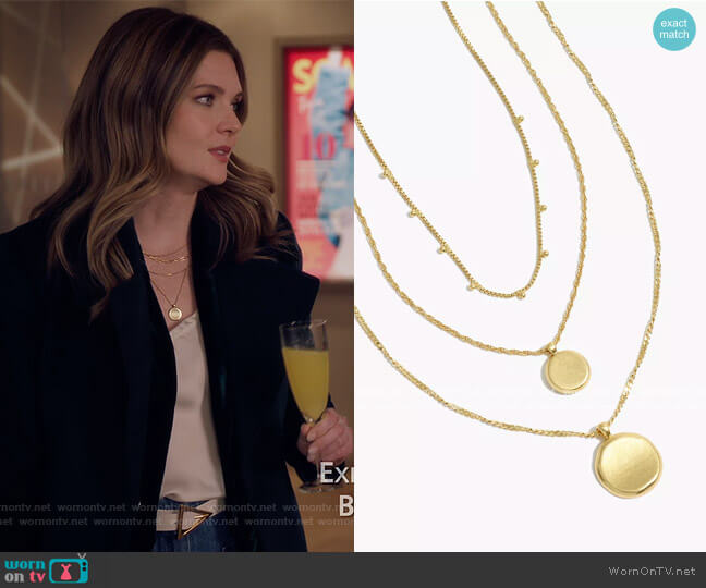 Madewell Coin Necklace Set worn by Sutton (Meghann Fahy) on The Bold Type
