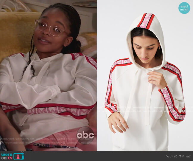 Maje Hooded Sweatshirt worn by Diane Johnson (Marsai Martin) on Black-ish