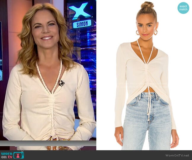 Nicholas Darla Top worn by Natalie Morales on Today