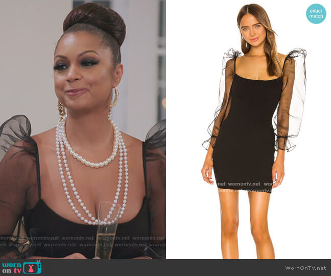 Nookie Eleganza Long Sleeve Mini Dress worn by Ebony K. Williams on The Real Housewives of New York City