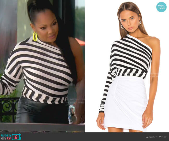 Norma Kamali All In One Bodysuit worn by Garcelle Beauvais on The Real Housewives of Beverly Hills