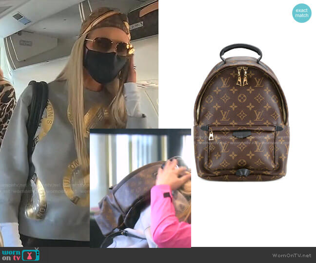 Louis Vuitton Palm Springs MM backpack worn by Dorit Kemsley on The Real Housewives of Beverly Hills