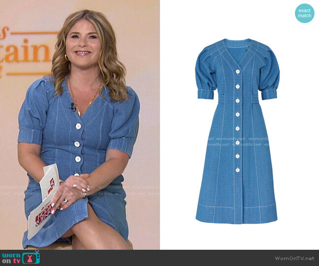 Perseverance London Denim Tie Back Dress worn by Jenna Bush Hager on Today