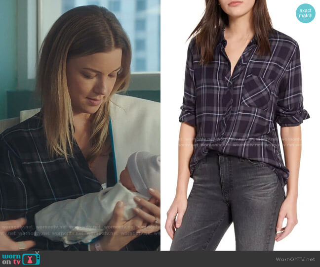 Rails Hunter Plaid Shirt worn by Nicolette Nevin (Emily VanCamp) on The Resident