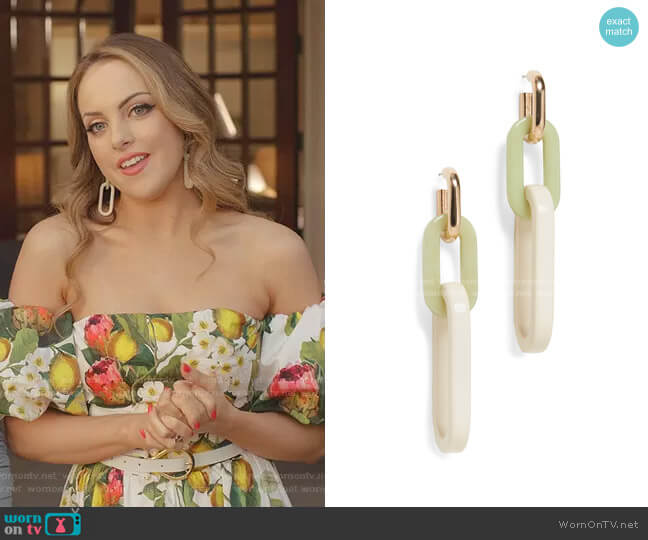 Rachel Comey Nesso Earrings worn by Fallon Carrington (Elizabeth Gillies) on Dynasty
