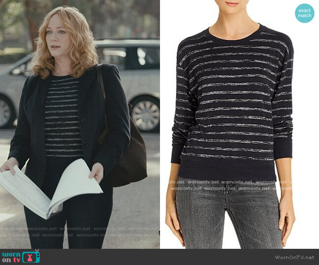 Rag & Bone Avryl Stripe Crewneck Sweater worn by Beth Boland (Christina Hendricks) on Good Girls