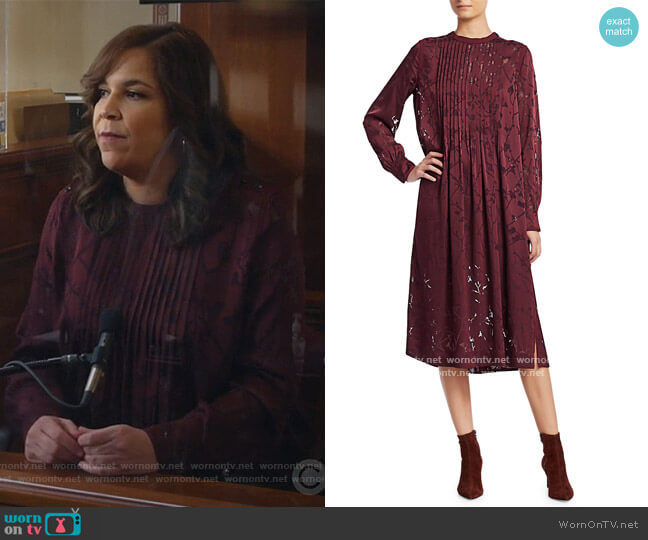 Rag and Bone Rubie Floral Burnout Dress worn by Sara Castillo (Lindsay Mendez) on All Rise