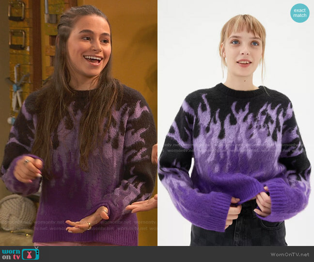 The Ragged Priest Revolt Sweater worn by Tess O'Malley (Sky Katz) on Ravens Home