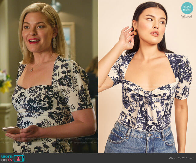 Reformation Crescent Top worn by Stephanie Borden (Kylee Evans) on Good Witch