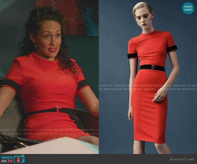 Mugler Resort 2015 Belted Sheath Dress