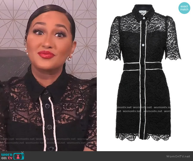 Sandro Lace Dress worn by Adrienne Houghton on The Real