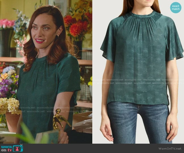Sessun Elvezia Blouse worn by Abigail Pershing (Sarah Power) on Good Witch