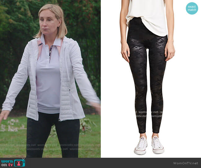 Spanx Faux Leather Camo Legging worn by Sonja Morgan on The Real Housewives of New York City