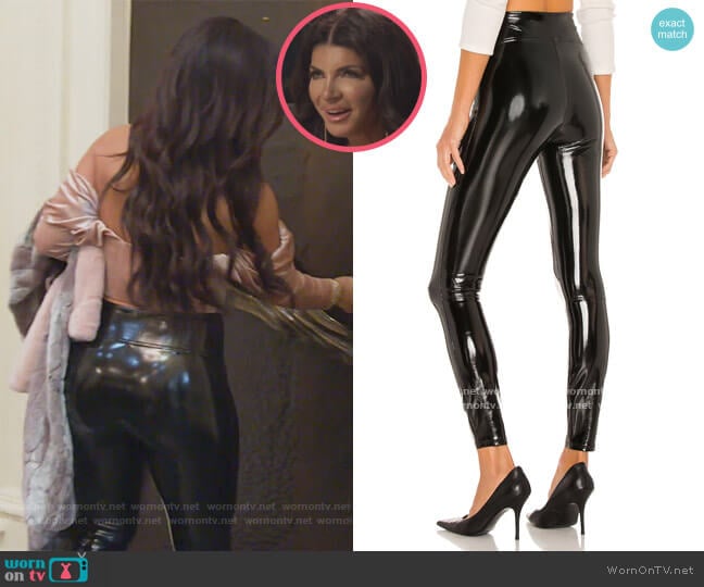 Spanx Faux Patent Leather Leggings worn by Teresa Giudice on The Real Housewives of New Jersey