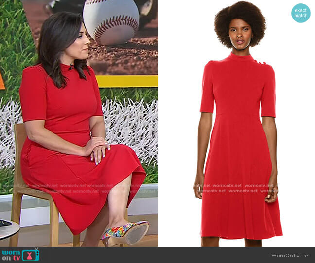 Donna Morgan Stretch Crepe Midi Dress