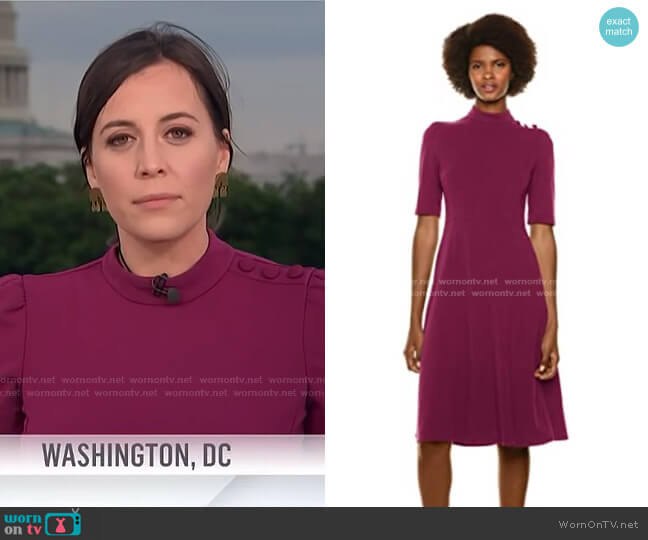Donna Morgan Stretch Crepe Midi Dress worn by Hallie Jackson on Today
