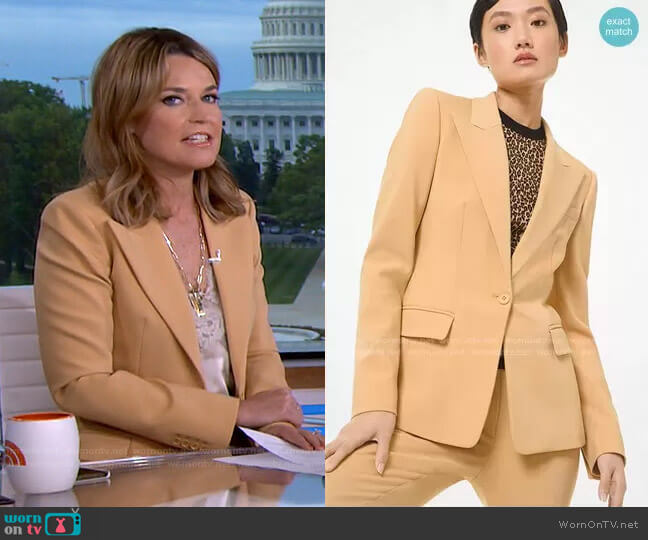 Michael Kors Stretch Pebble Crepe Blazer worn by Savannah Guthrie on Today