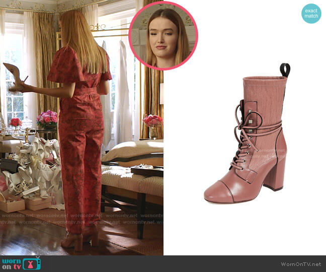 Stuart Weitzman Veruka Boots worn by Kirby Anders (Maddison Brown) on Dynasty