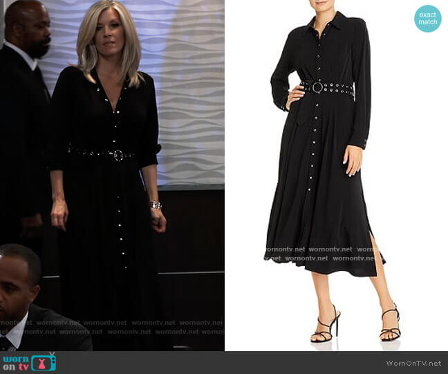 T Tahari Belted Midi Shirt Dress worn by Carly Spencer (Laura Wright) on General Hospital