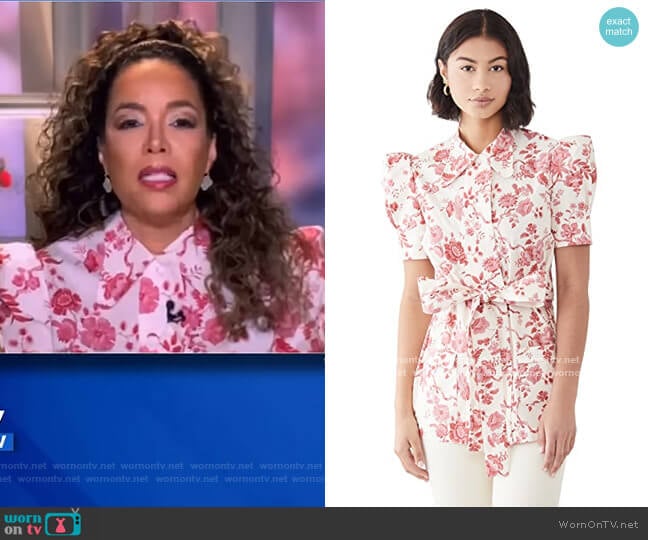 The Vampires Wife Liberty Poplin Top worn by Sunny Hostin on The View