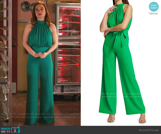 Alice + Olivia Thelma Halterneck Jumpsuit worn by Zoey Clarke (Jane Levy) on Zoeys Extraordinary Playlist