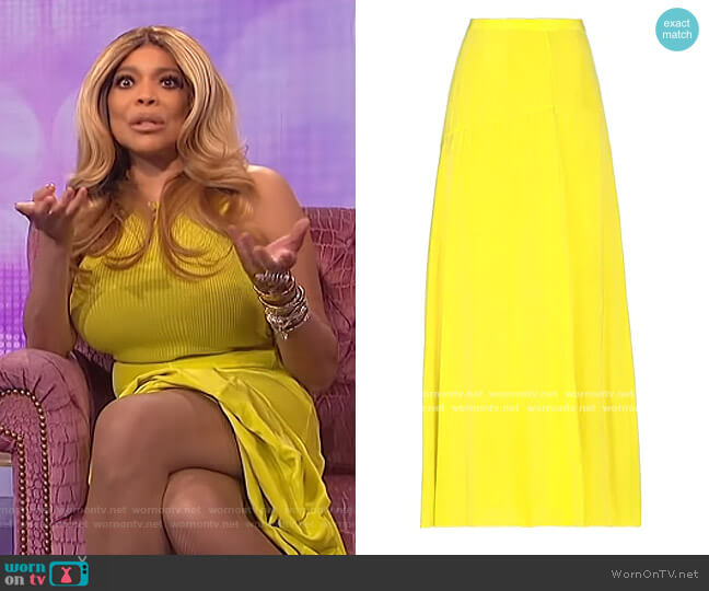 Theory Maxi Skirts worn by Wendy Williams on The Wendy Williams Show