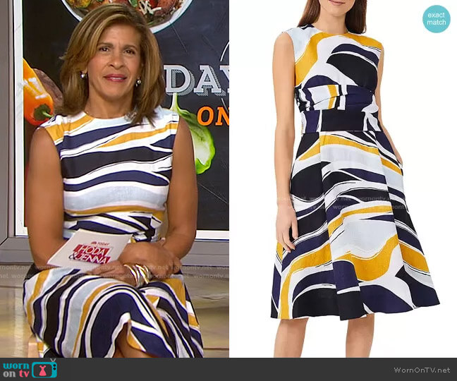 Hobbs London Twitchill Linen Dress worn by Hoda Kotb on Today