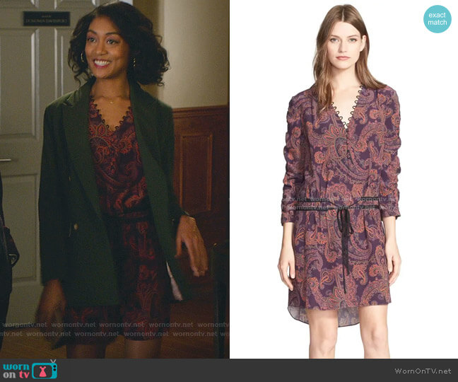 Veronica Beard Benson Paisley Print Silk Dress