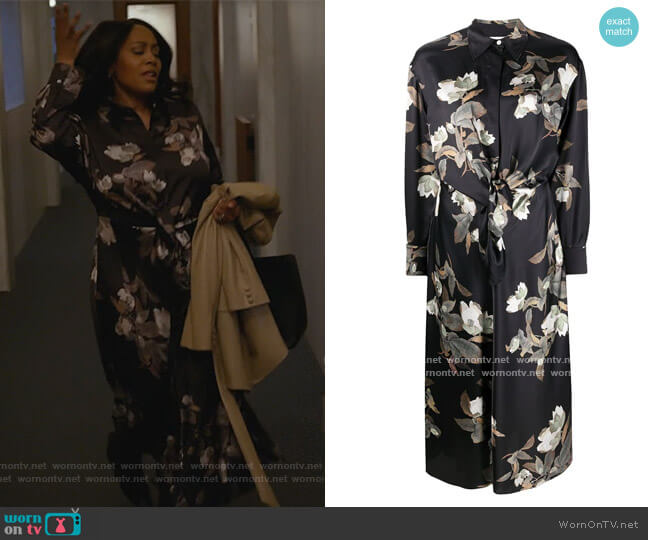 Vince Lisianthus Dress worn by Lola Carmichael (Simone Missick) on All Rise