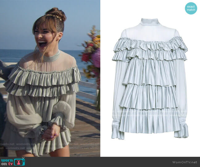 Wandering Pleated Satin Mini Dress worn by Samantha Powell (Audrey Corsa) on All Rise