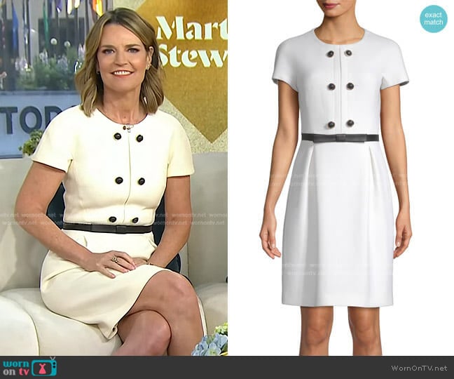 Michael Kors Collection Wool Button Shift Dress worn by Savannah Guthrie on Today