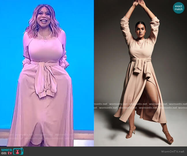 Zerina Akers for Bar lll Maxi Dress worn by Wendy Williams on The Wendy Williams Show