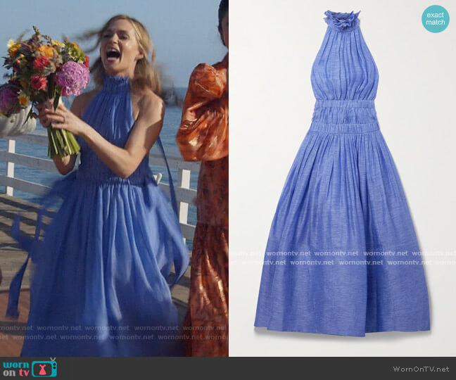 Zimmermann Luminous Halter Gown worn by Amy Quinn (Lindsey Gort) on All Rise