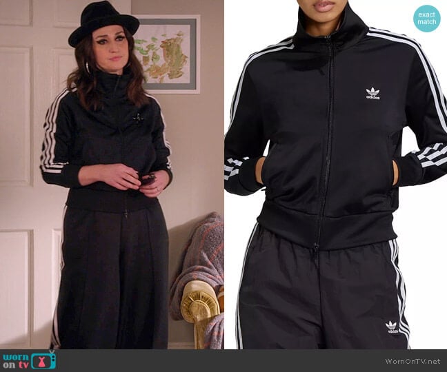 Adidas Adicolor Classics Firebird Primeblue Track Jacket worn by Dawn Solano (Sara Bareilles) on Girls5eva