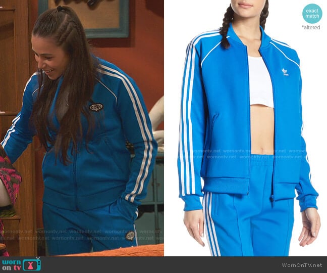 Adidas SST Track Jacket worn by Tess O'Malley (Sky Katz) on Ravens Home
