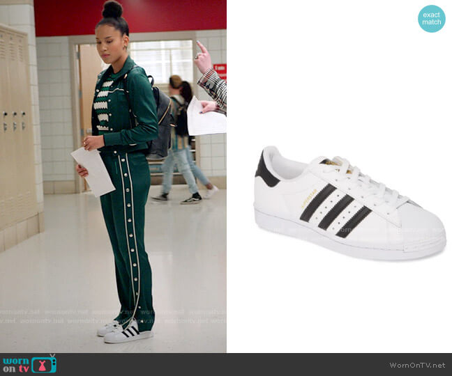 Adidas Superstar Sneakers worn by Gina (Sofia Wylie) on High School Musical The Musical The Series