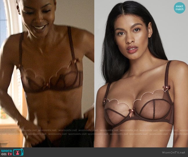 Agent Provocateur Lorna Bra in Chestnut worn by Ella McFair (Andrea Bordeaux) on Run the World