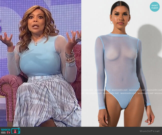 Akira She's Gotta Have it Mesh Bodysuit worn by Wendy Williams on The Wendy Williams Show