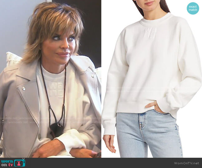 alexanderwang.t Foundation Crewneck Sweatshirt worn by Lisa Rinna on The Real Housewives of Beverly Hills