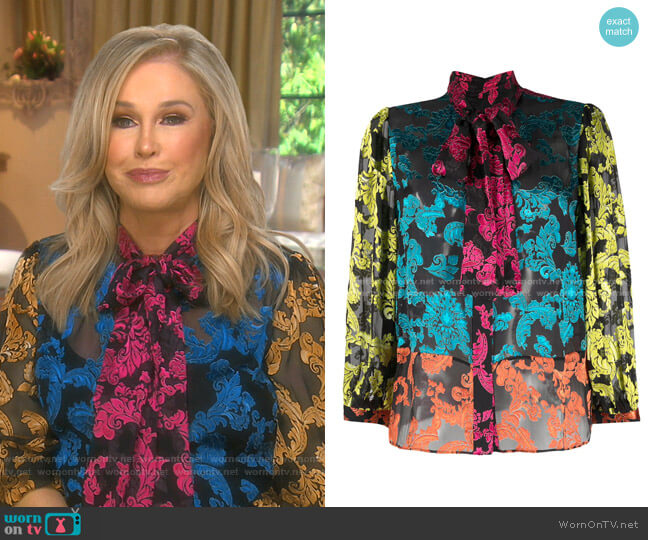 Alice + Olivia Jeannie Blouse worn by Kathy Hilton on The Real Housewives of Beverly Hills