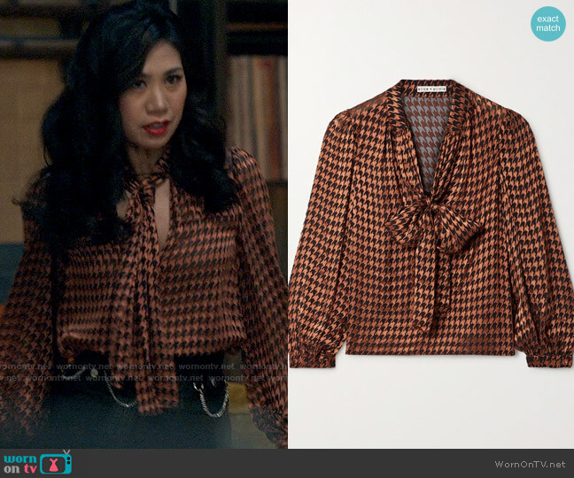 Alice + Olivia Lolita Blouse worn by Melody Bayani (Liza Lapira) on The Equalizer