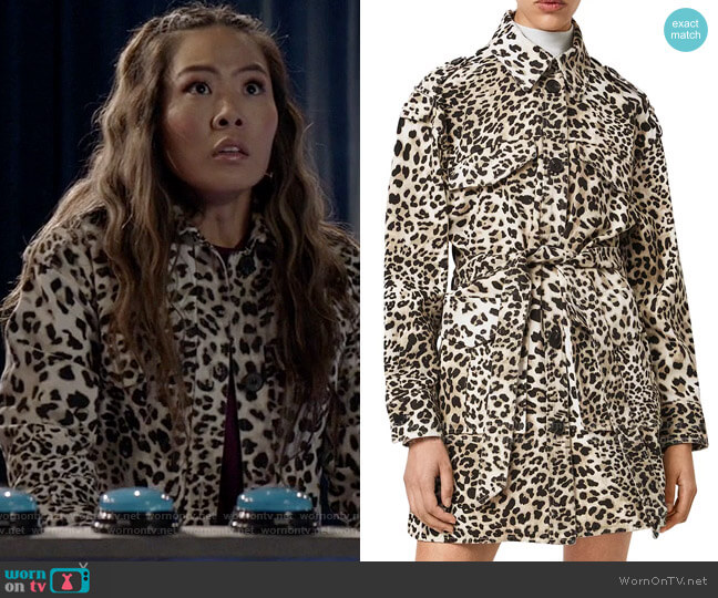 All Saints Suzie Leopard Print Jacket worn by Mary Hamilton (Nicole Kang) on Batwoman